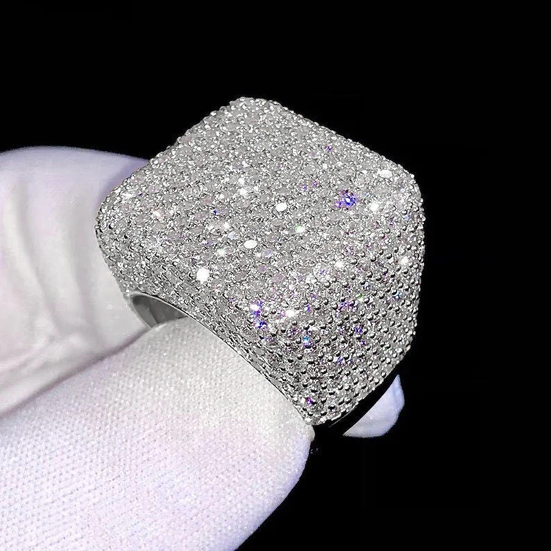 Huitan Square Shaped Women Rings With Shining Cubic Zirconia For Wedding Engagement Party Noble Luxury Accessories Jewelry Gift
