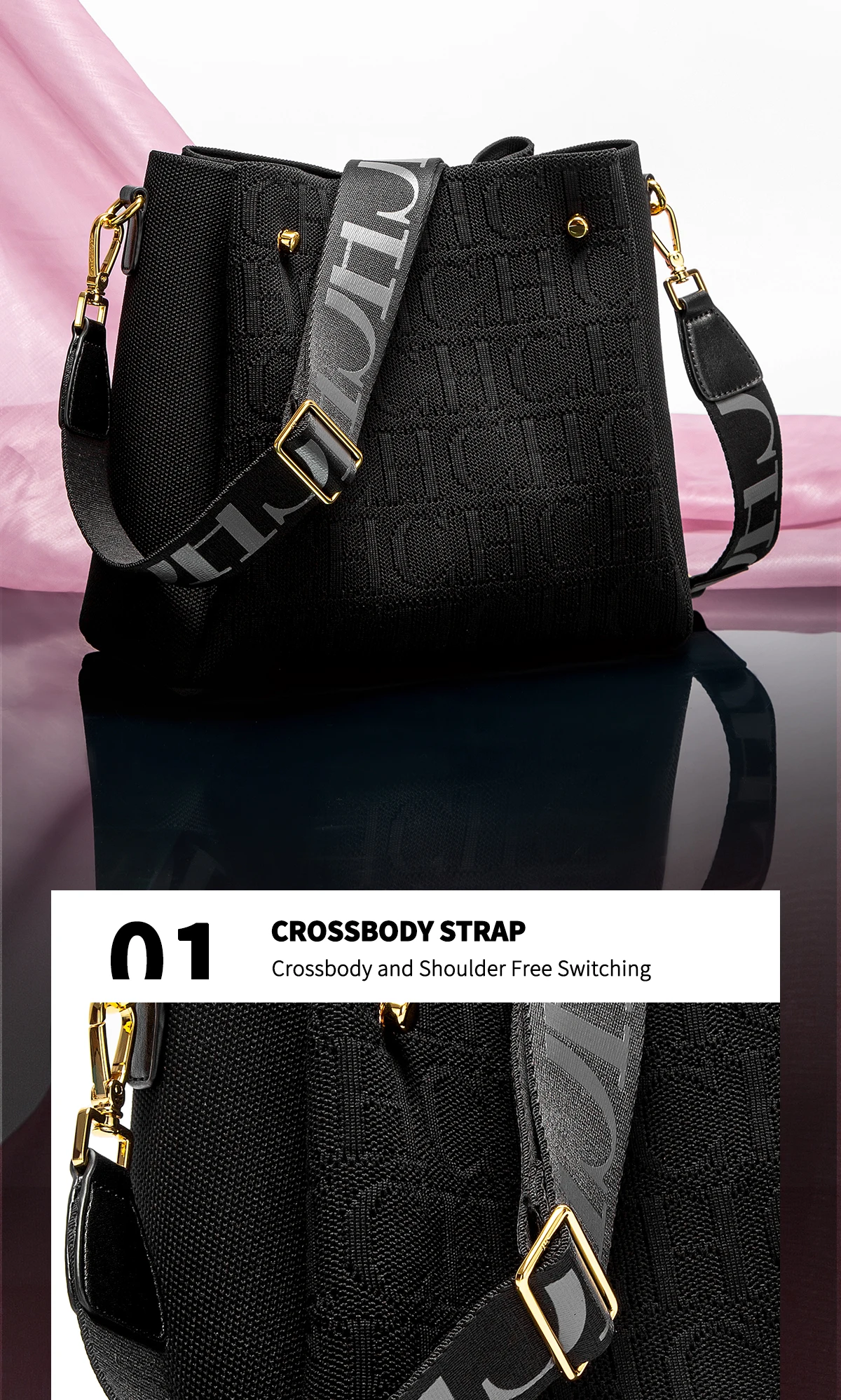 CH Canvas Women's Shoulder Strap Crossbody Bag Fashionable Versatile Elegant Design Luxury Brand Women's Shoulder Bag