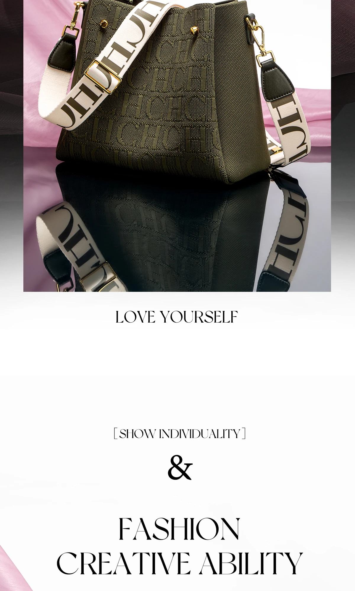 CH Canvas Women's Shoulder Strap Crossbody Bag Fashionable Versatile Elegant Design Luxury Brand Women's Shoulder Bag