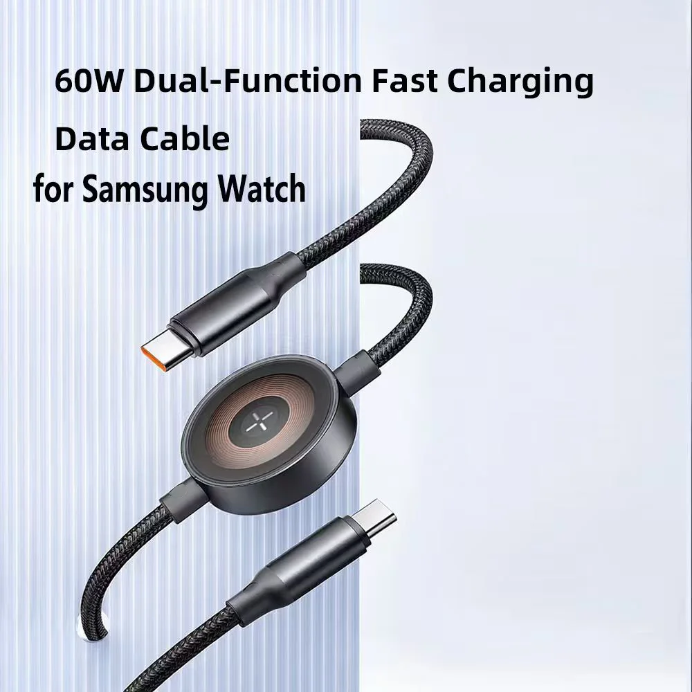 Bonola 2 in 1 For Galaxy Watch Ultra/8 Charger 60w Fast Charging for Samsung S26 Ultra/S25/S24/S23 Magnetic Watch Charger Cable