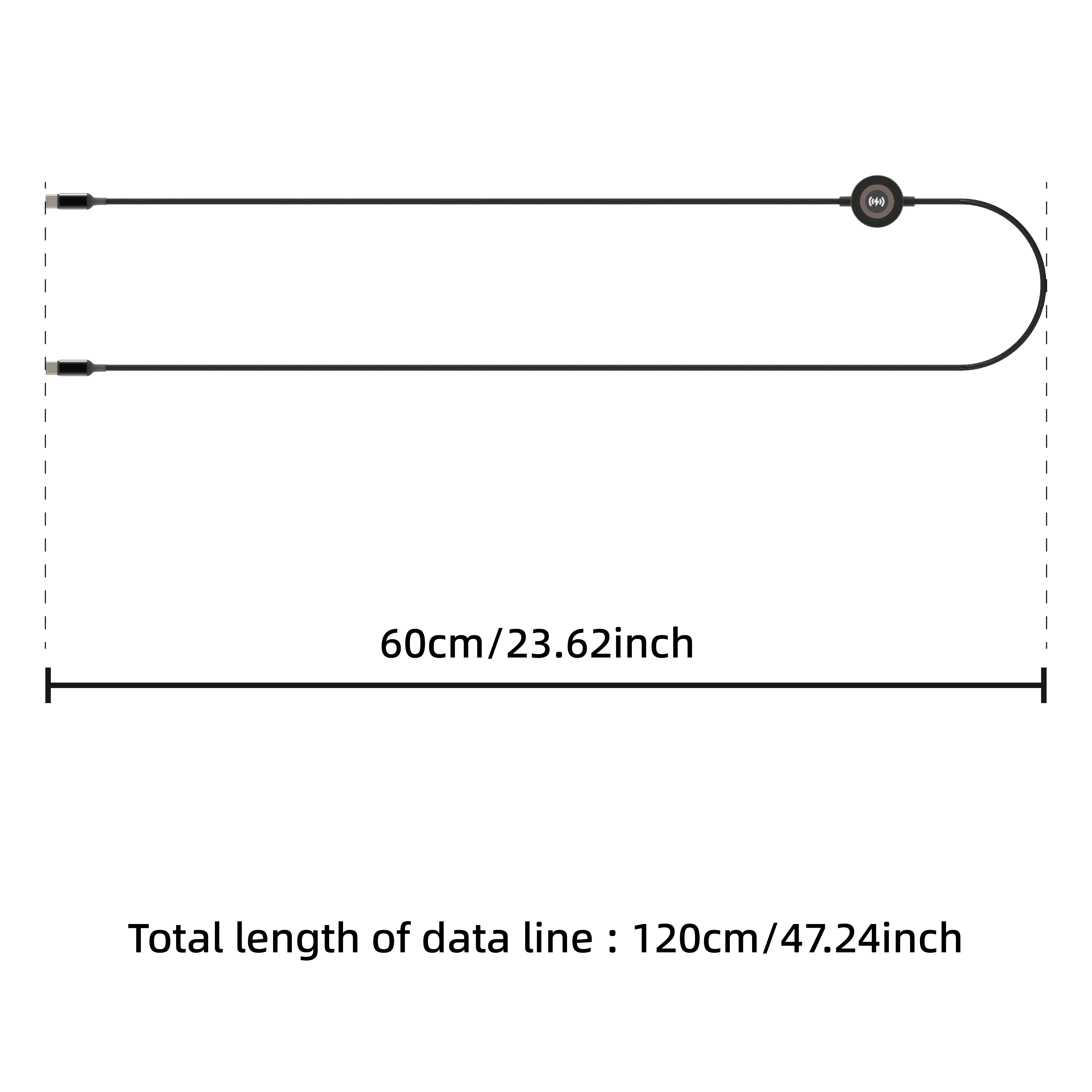 Bonola 2 in 1 For Galaxy Watch Ultra/8 Charger 60w Fast Charging for Samsung S26 Ultra/S25/S24/S23 Magnetic Watch Charger Cable