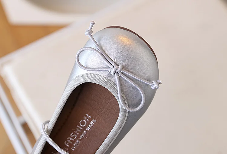 2026 Spring Autumn Birthday Children Leather Shoes For Girls Fashion Korean Soft Sole Anti-slippery Sweet Bowtie Princess Shoes