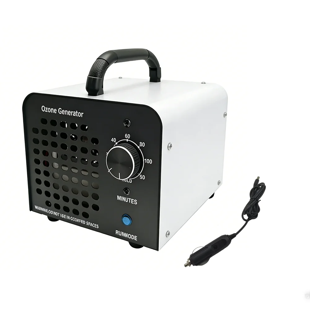 12V Car Ozone Generator 15000mg/h Portable Ozone Machine O3 Air Purifier Ozonator Odor Eliminator for Car Remove Formaldehyde