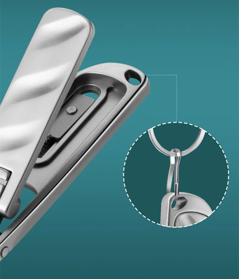 Stainless Steel Ultra Thin Nail Clippers Portable Nail Cutters With Superior Texture keychain Manicure Tool