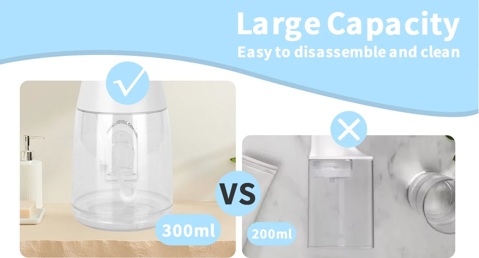 H2ofloss Cordless Water Flosser 5 Modes 300ml 2500mAh USB Rechargeable Portable High Pressure Oral Irrigator for Teeth Cleaning