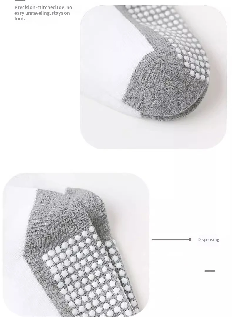 10pairs of solid color children's socks, boys' mesh adhesive style, spring and summer sweat absorbing classic black and white gr