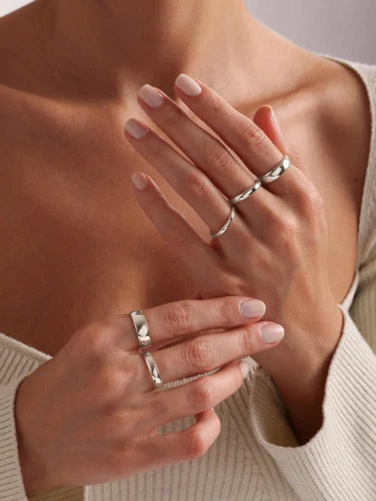 Shestyle 925 Sterling Silver Plain 1mm 2mm 3mm 4mm Aperture Fashion Ring For Women Daily Wear Party High Quality Fine Jewelry
