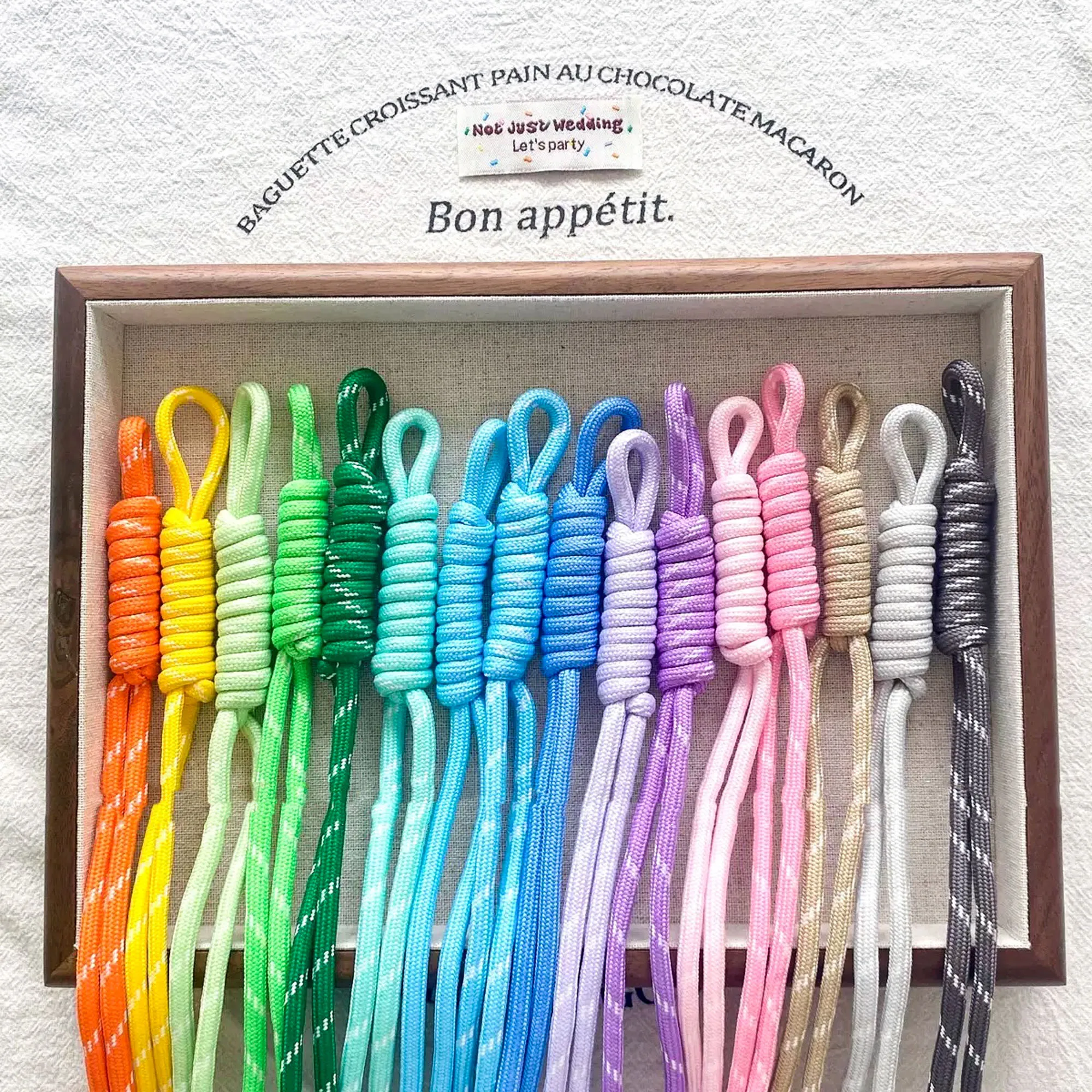 DIY Bag Pendant Nylon Handmade Braided Rope Keychain Colorful Keyring For Women Bag Charm Handbag Hanging Dec Key Holder