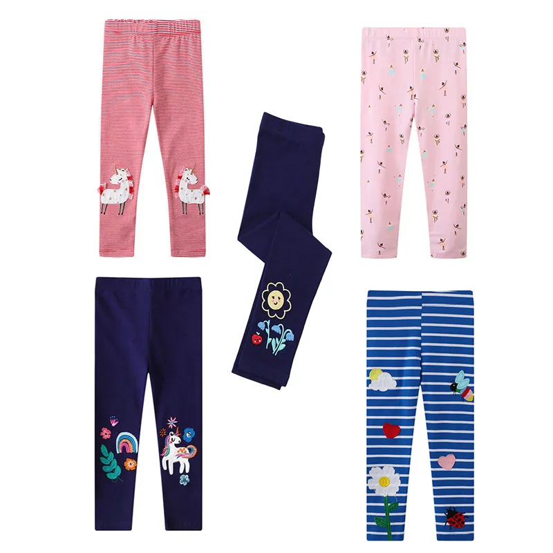 Jumping Meters 2-7T Fashion Lovely Hot Selling Baby Leggings Pants Kids Skinny Trousers Full Pencil Pants Autumn Spring Pants