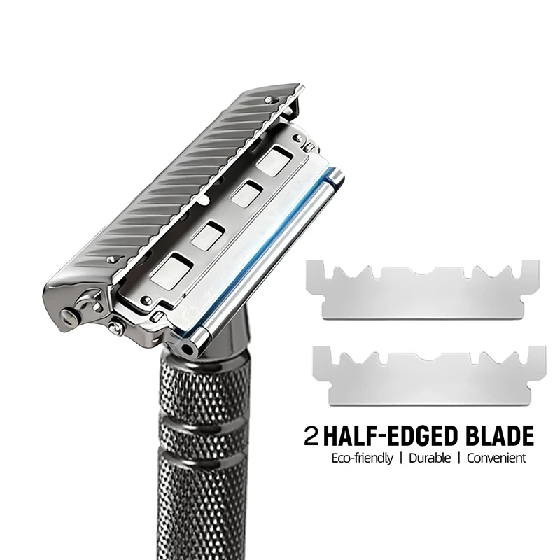 Whityle 22T-H Glide PRO 5.0 Universal Safety Razor Head Super Roller Shaver Double Half Blade Shaving Shave Head M5 Thread