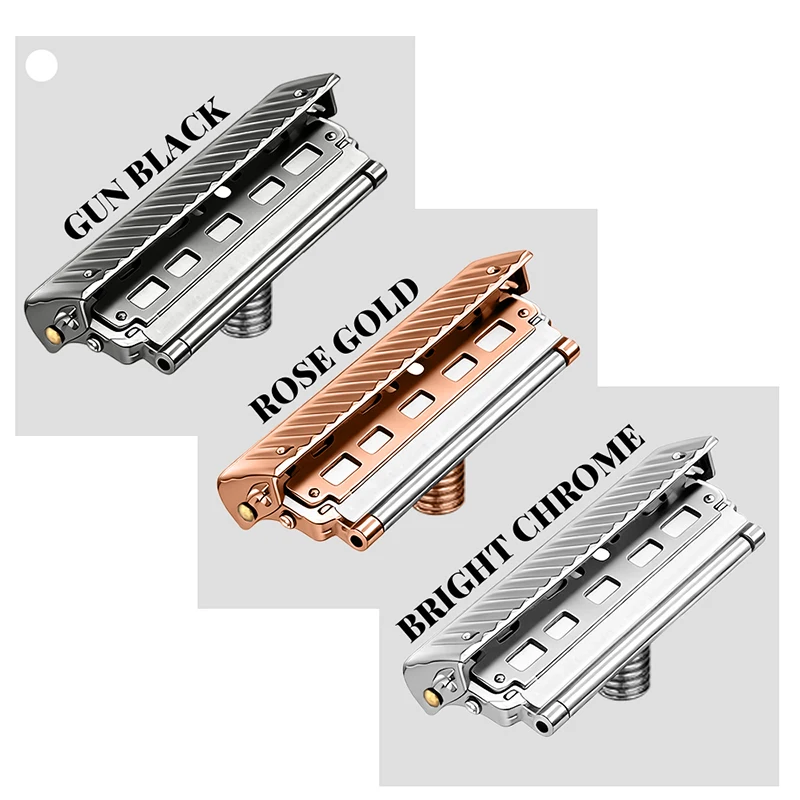 Whityle 22T-H Glide PRO 5.0 Universal Safety Razor Head Super Roller Shaver Double Half Blade Shaving Shave Head M5 Thread