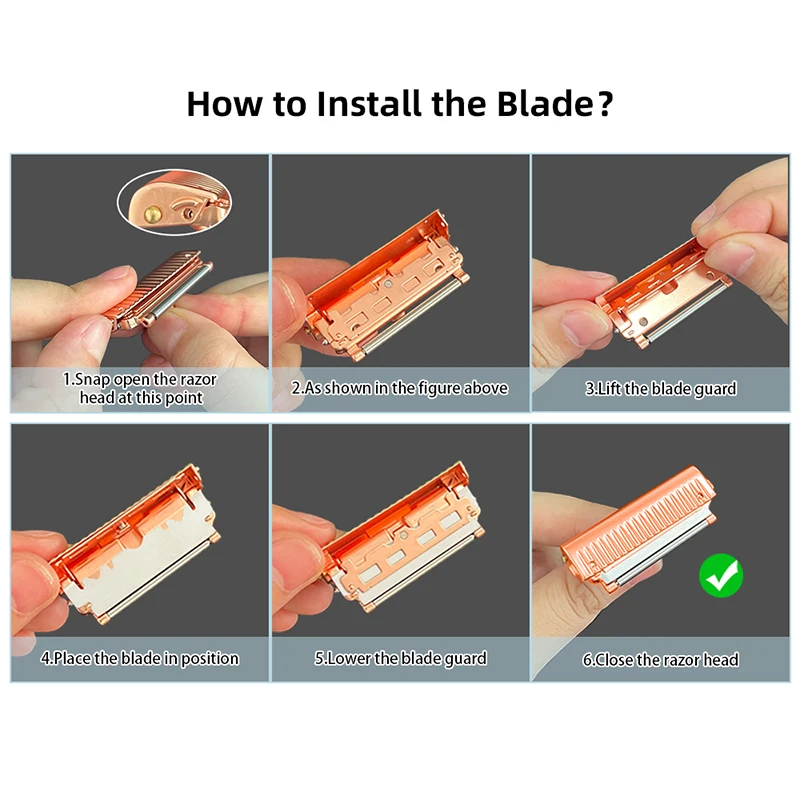 Whityle 22T-H Glide PRO 5.0 Universal Safety Razor Head Super Roller Shaver Double Half Blade Shaving Shave Head M5 Thread