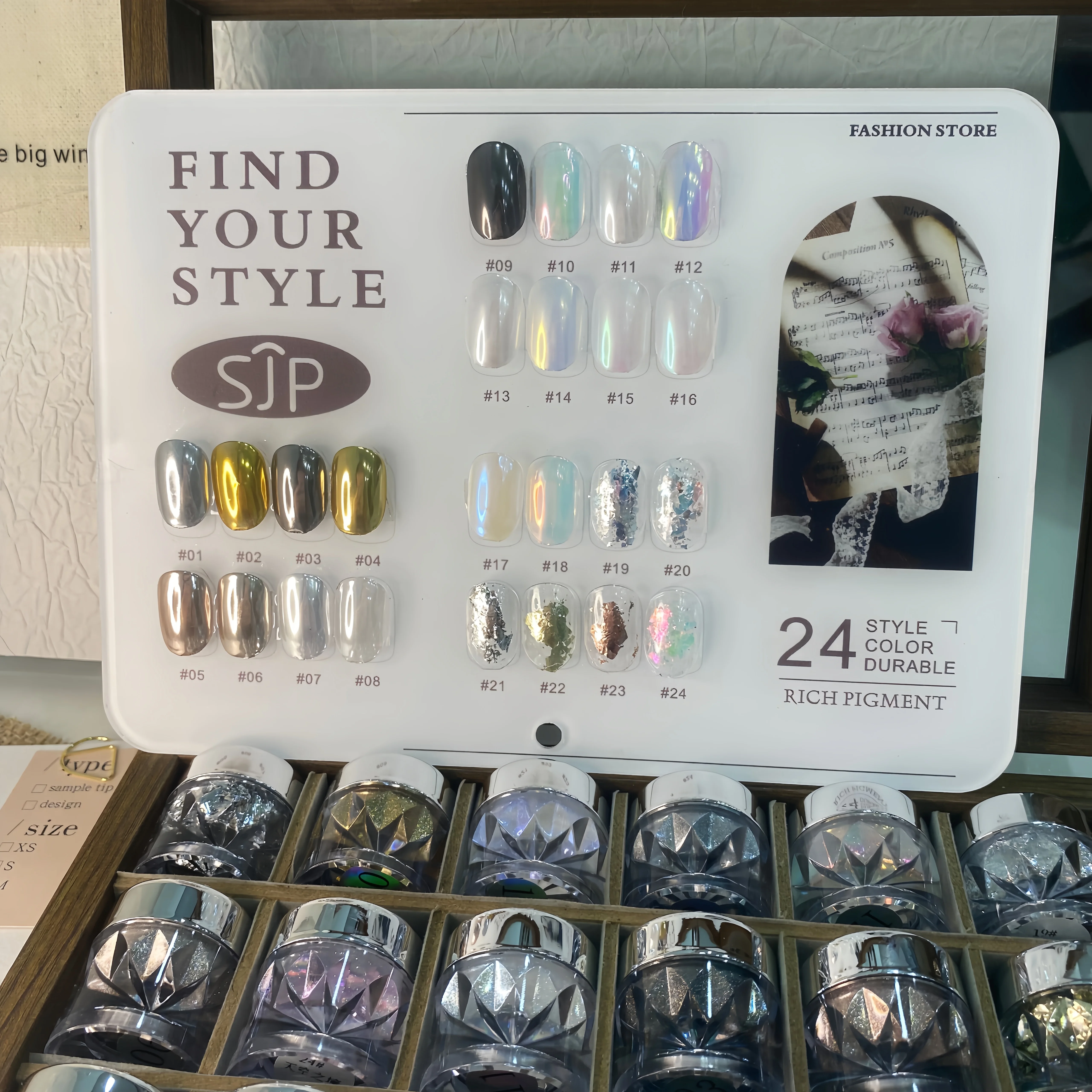 High-End Nail Art Set, 24 Colors Moonlight Mirror Powder Kit, Ultra-Fine Glitter, Japanese Style, Perfect for All Occasions