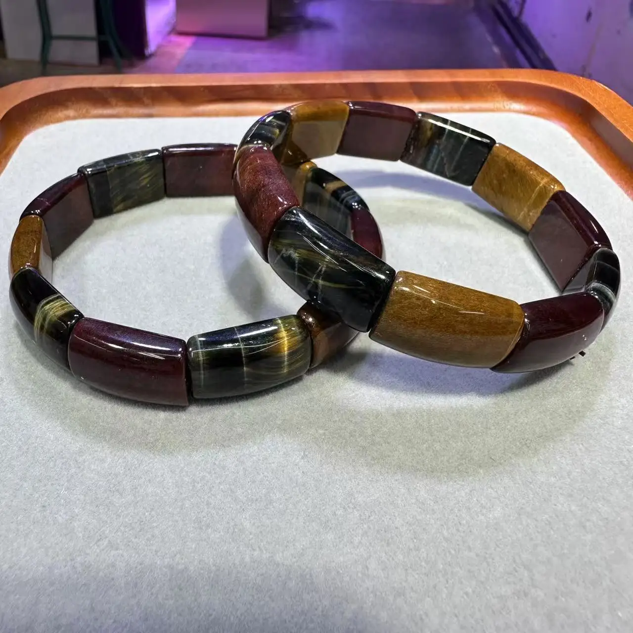 2025 New Natural Red Jasper Obsidian Tigereye Citrine About11*16mm Energy Gemstone Jewelry Bracelet For Women Man Gift Wholesale