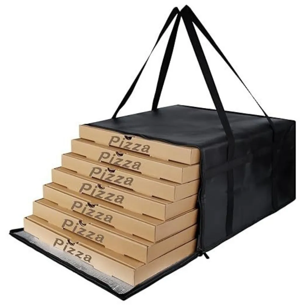 Reusable Food Develivey Bag Lightweight Fresh Keeping Pizza Carrier Bag Hot Cold Fully Insulated Food Storage Case