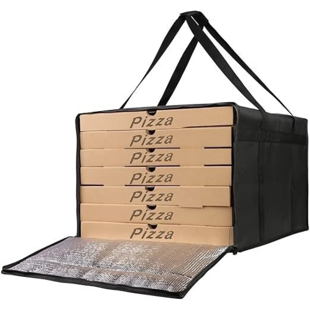 Reusable Food Develivey Bag Lightweight Fresh Keeping Pizza Carrier Bag Hot Cold Fully Insulated Food Storage Case