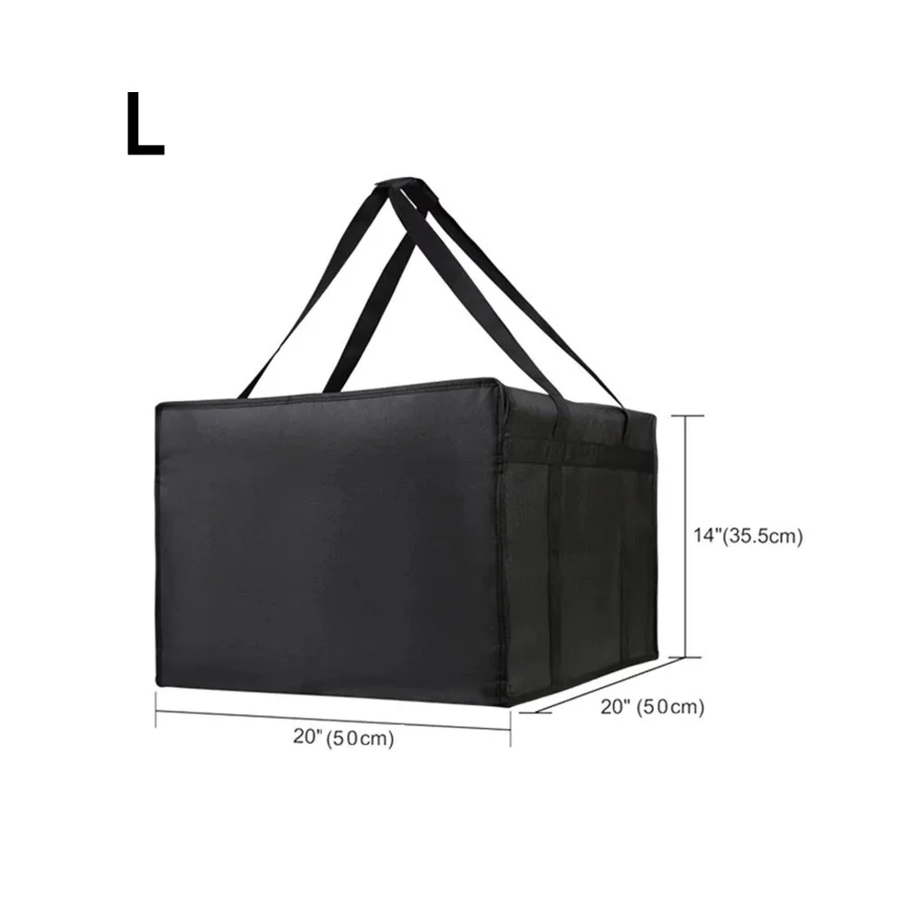 Reusable Food Develivey Bag Lightweight Fresh Keeping Pizza Carrier Bag Hot Cold Fully Insulated Food Storage Case