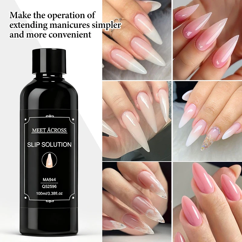 2/9pcs 100ml Nail Liquid Slip Solution Tool Set for Quick Extension Acrylic Nail Gel Nail Extension Nail Art DIY Nail Supplies