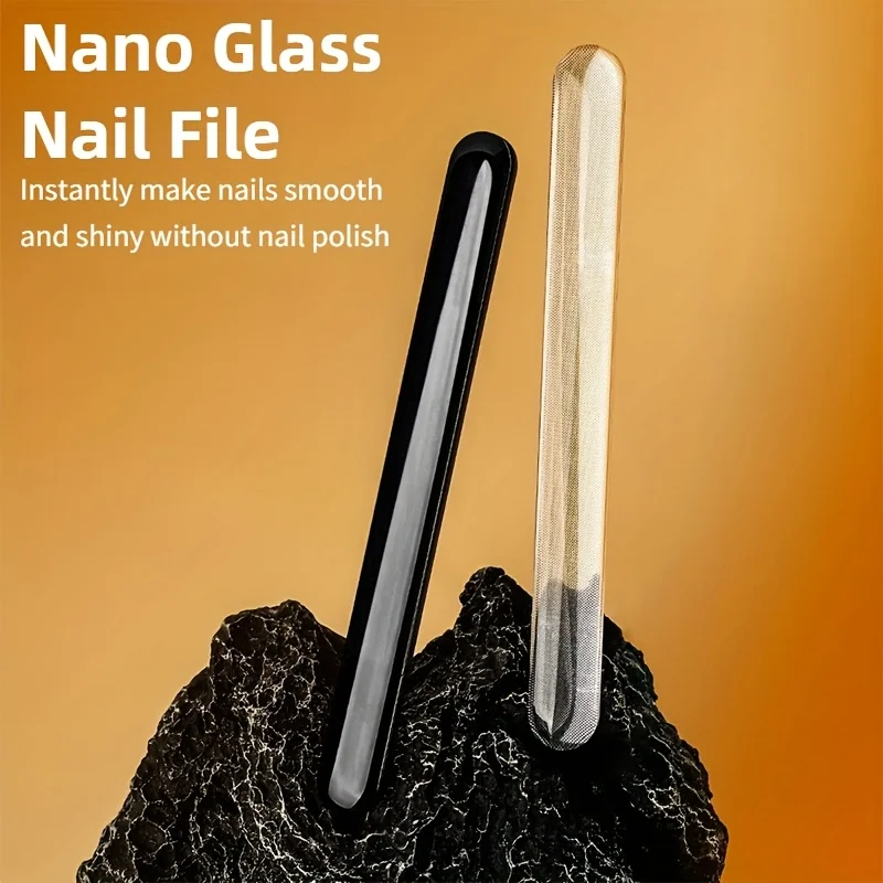 Nano-glass File Polished Strip Nail File Box, Transparent Manicure Trim Strip Manicure Nail Art Tools Nail Grooming Gifts