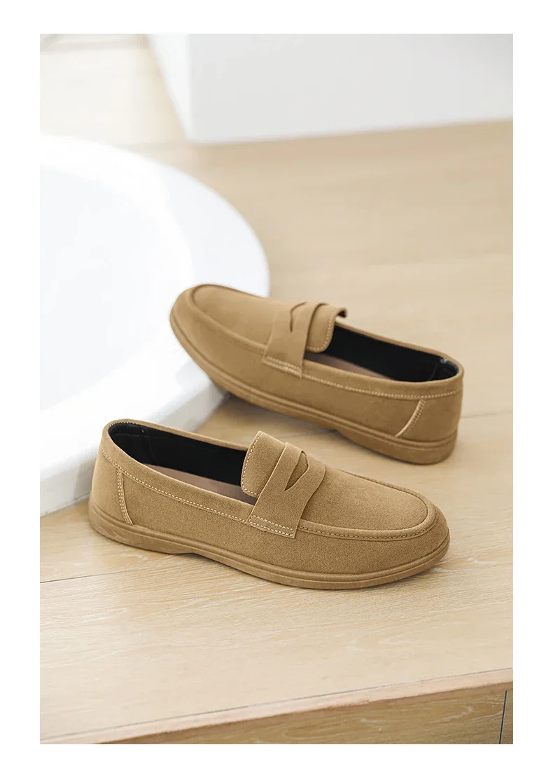 Genuine Leather Men Casual Shoes Luxury Brand Breathable Slip on Black Driving Shoes Moccasins Plus Size 39-45 Soft Men Loafers