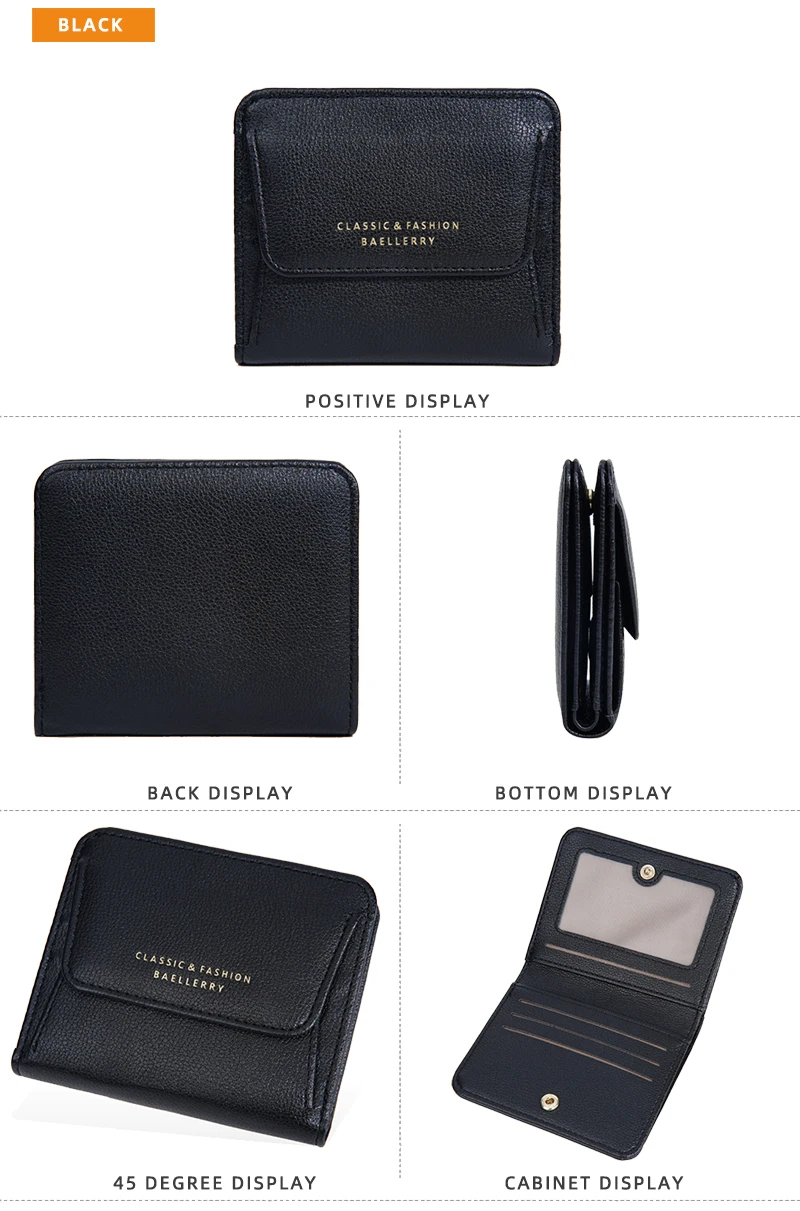 Fashionable Mini Women Wallet Name Engraving High-Quality Card Holder Simple Short Female Coin Pocket