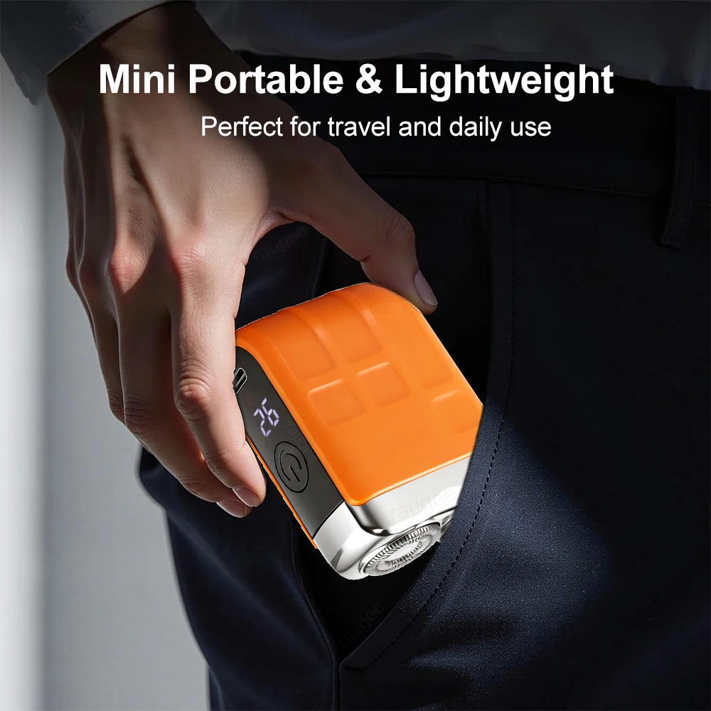 Electric Shaver for Men Portable Smart Facial Beard Trimmer Double Head Shaver Rechargeable Wet Dry Electric Razor