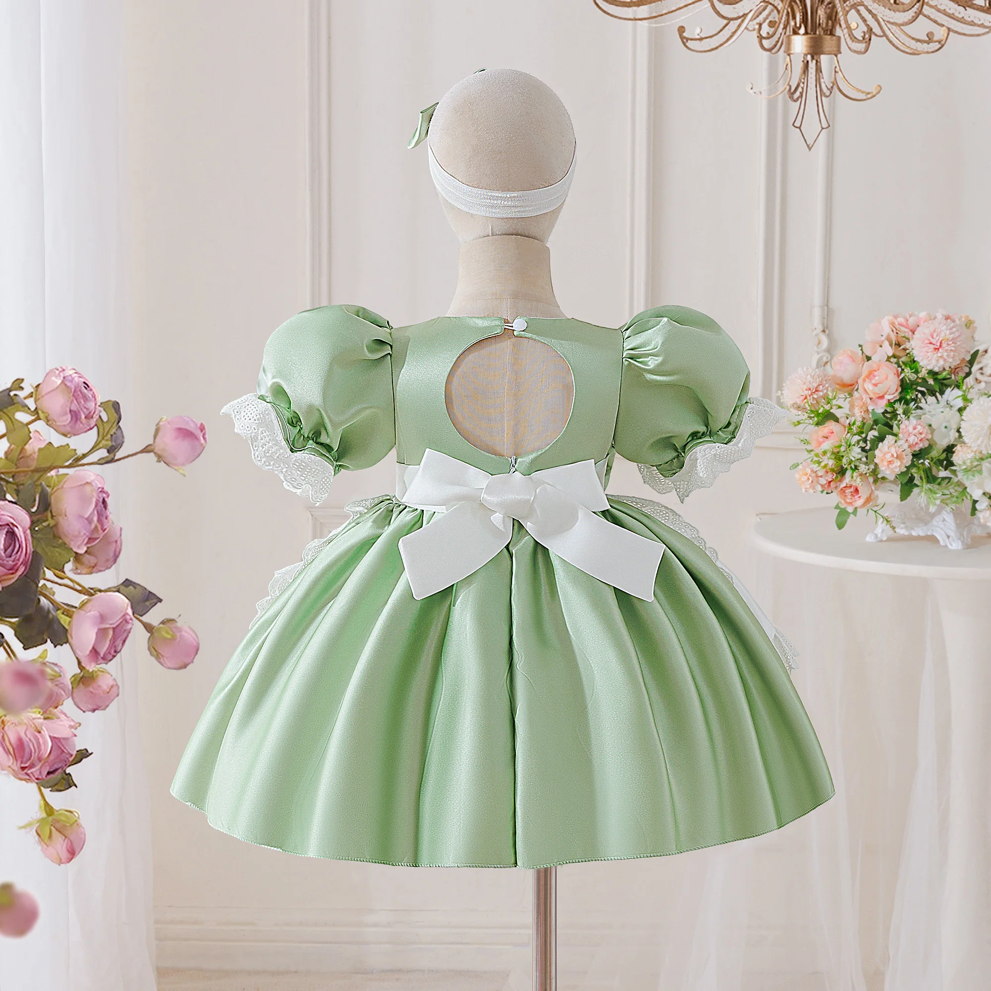 Wonderland Alice Maids Princess Girls Dress Lolita Alices Cartoon Bow Wedding Party Birthday Prom Dresses Girl Halloween Costume