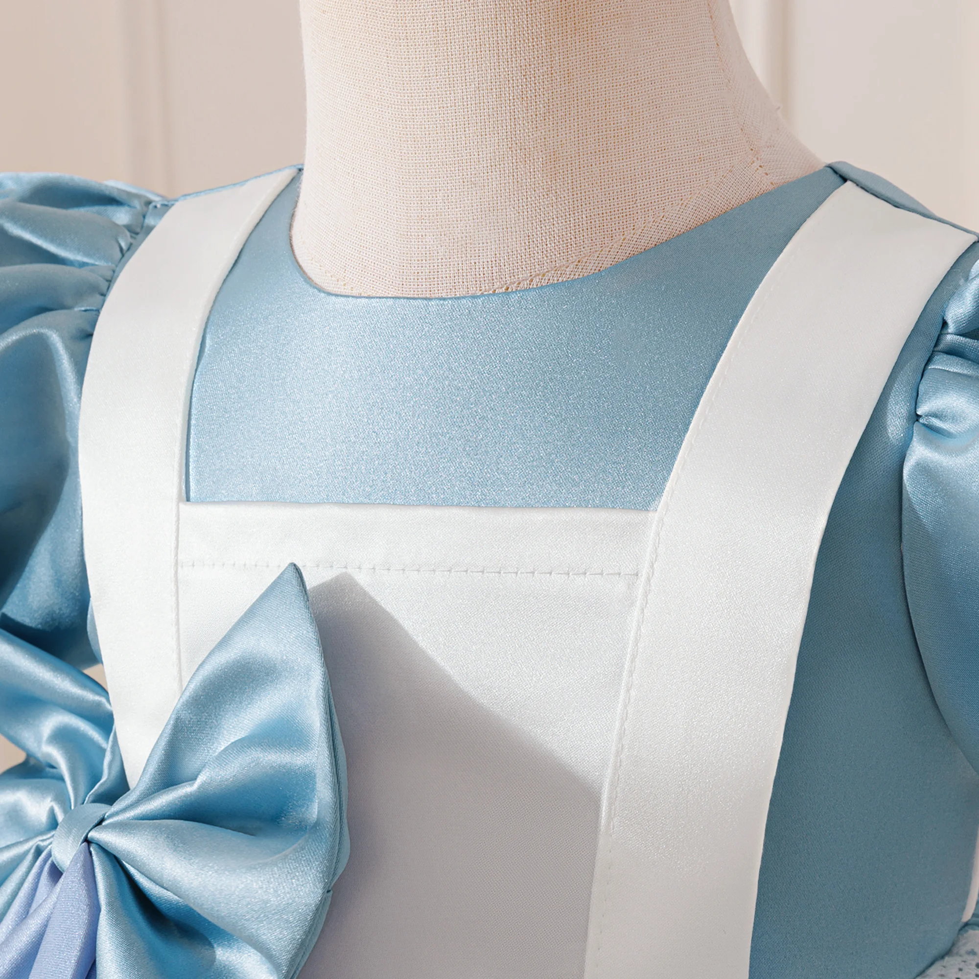 Wonderland Alice Maids Princess Girls Dress Lolita Alices Cartoon Bow Wedding Party Birthday Prom Dresses Girl Halloween Costume