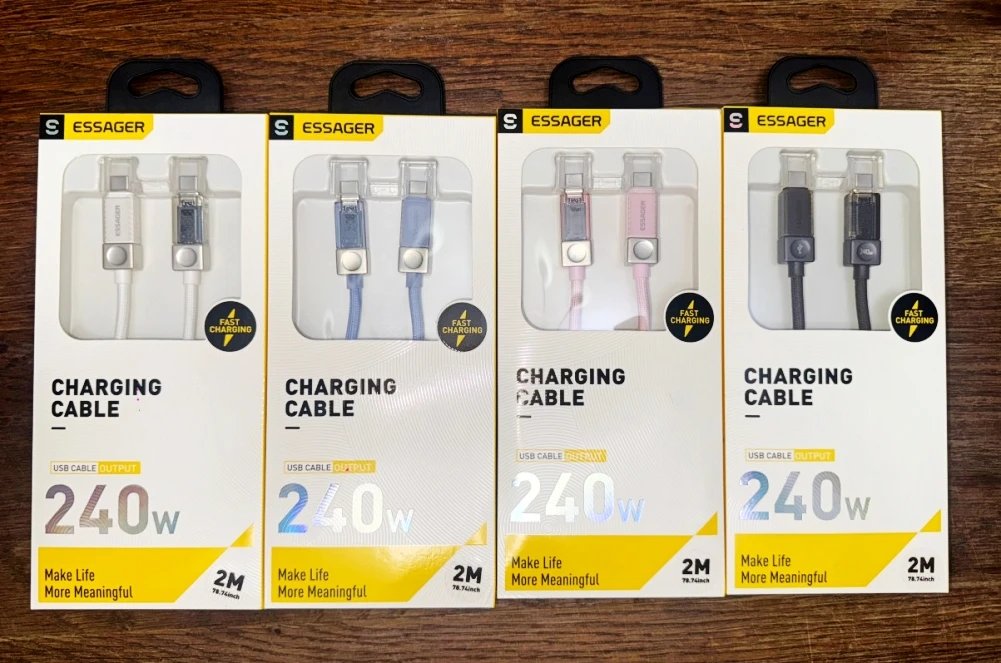 Essager 240W USB C Cable for iPhone 18 17 16 Plus Pro Max Macbook iPad Supercharge Fast Charger Type C Cable for Xiaomi Samsung