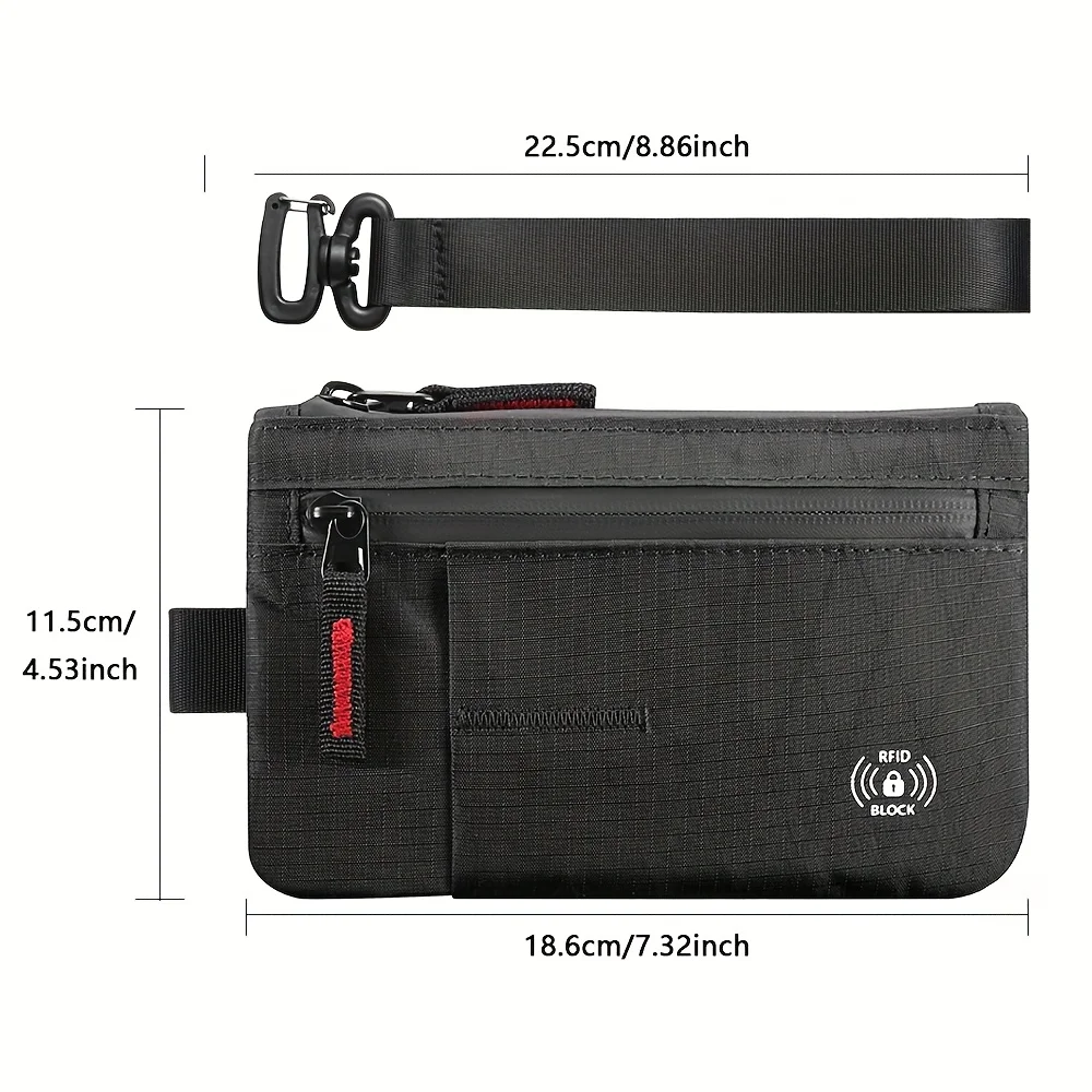 RFID Blocking Small Clutch Hand Bag & Wrist Wallet for Men & Women - Slim -Theft Wallet with Card Holder, Cash Pocket