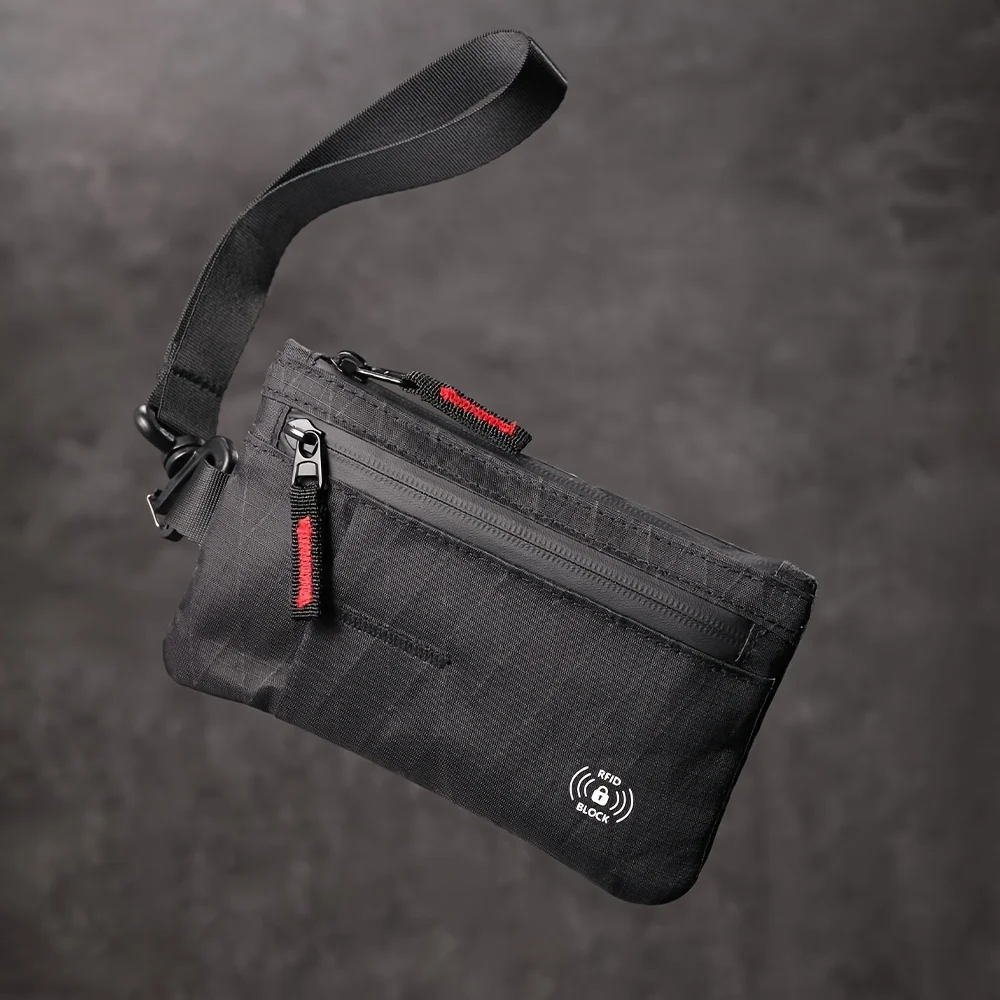 RFID Blocking Small Clutch Hand Bag & Wrist Wallet for Men & Women - Slim -Theft Wallet with Card Holder, Cash Pocket