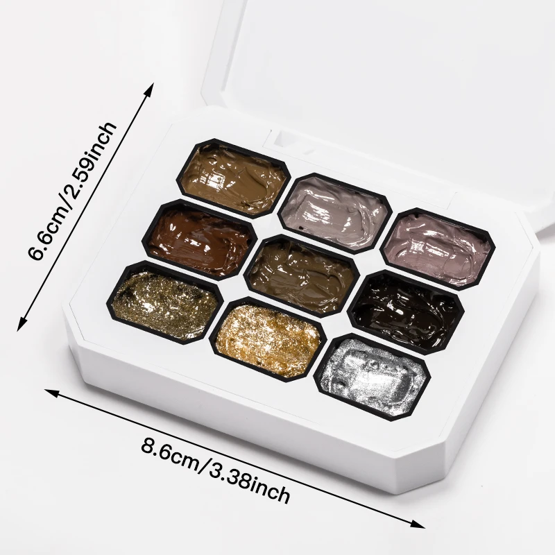 9 Colors Warm Winter Patting Painting Gel Nail Polish Glitter Effect Soak Off Gel Varnish Gradient Pat Gel Palette Nail Supplies