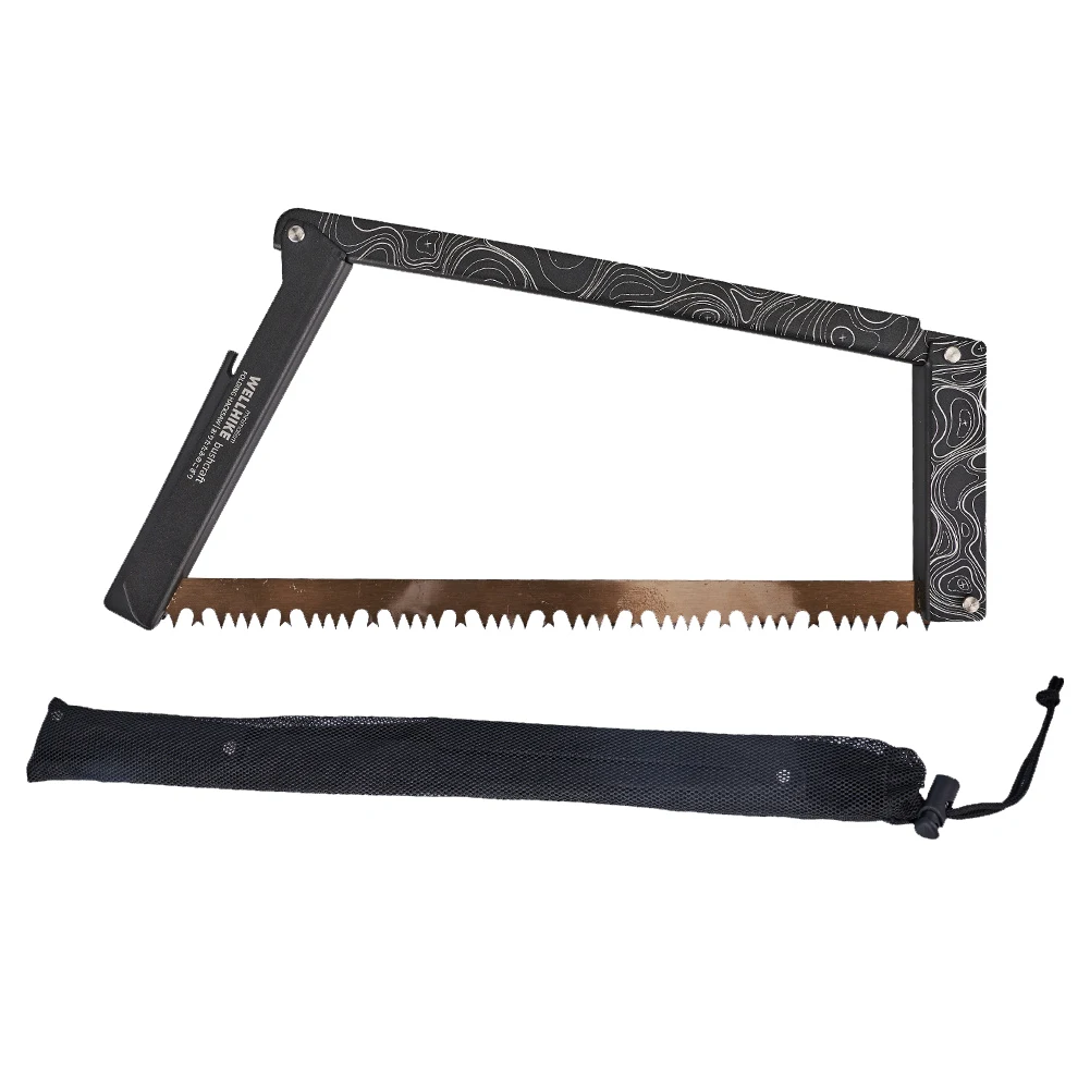 Folding Saw with Storage Bag Cutting Tree Hand Saw Aluminum Alloy Camping Foldable Hand Saw for Backpacking