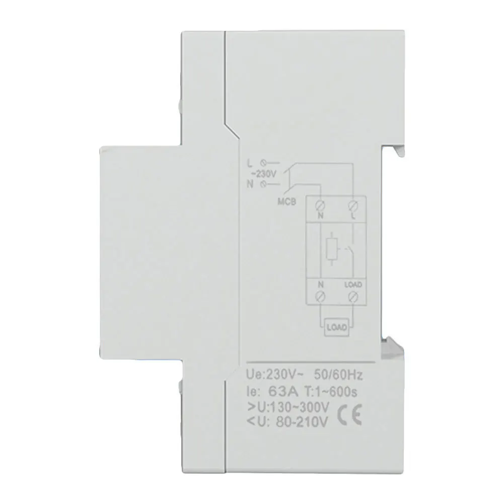 Over Under Voltage Protective Device Digital Display Relay Limit Over Current Protection 220V Household Circuit Breaker 40A/63A