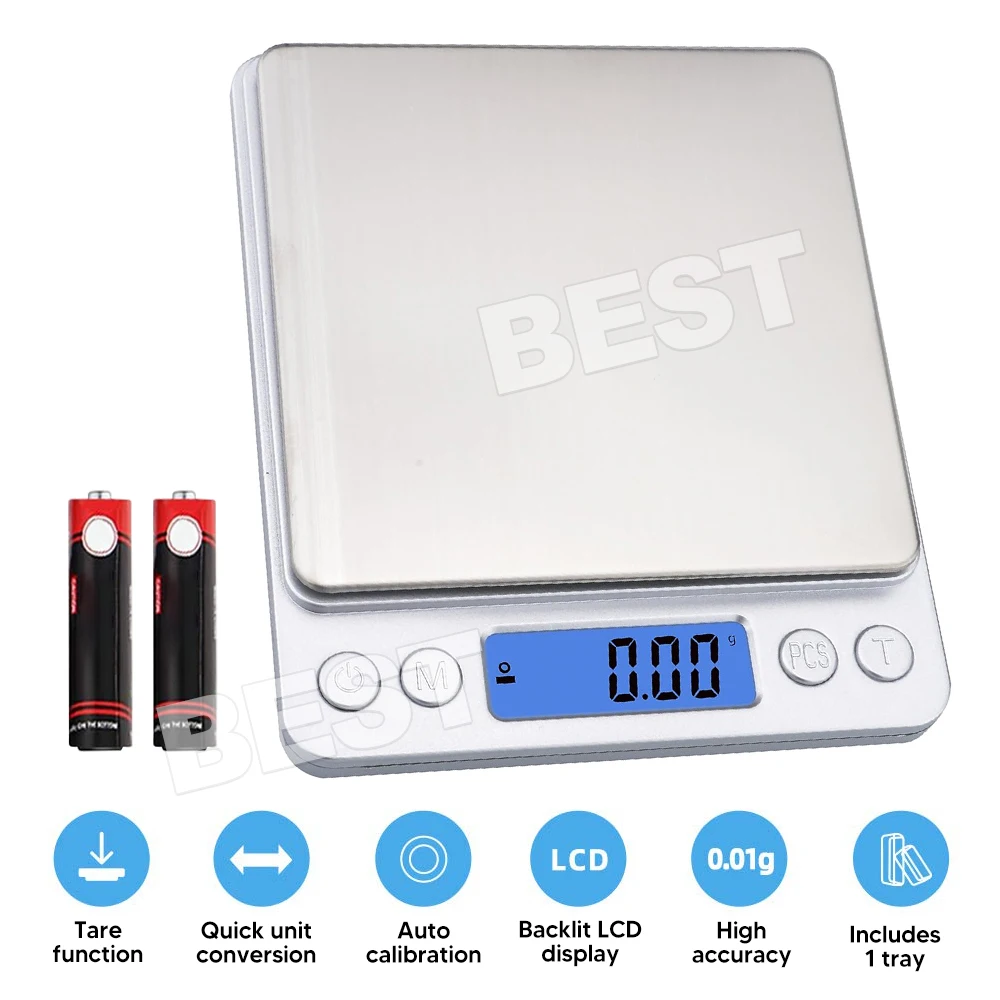0.01G-500G Mini Electronic Digital Pocket Gold Jewellery Weighing Kitchen Scales
