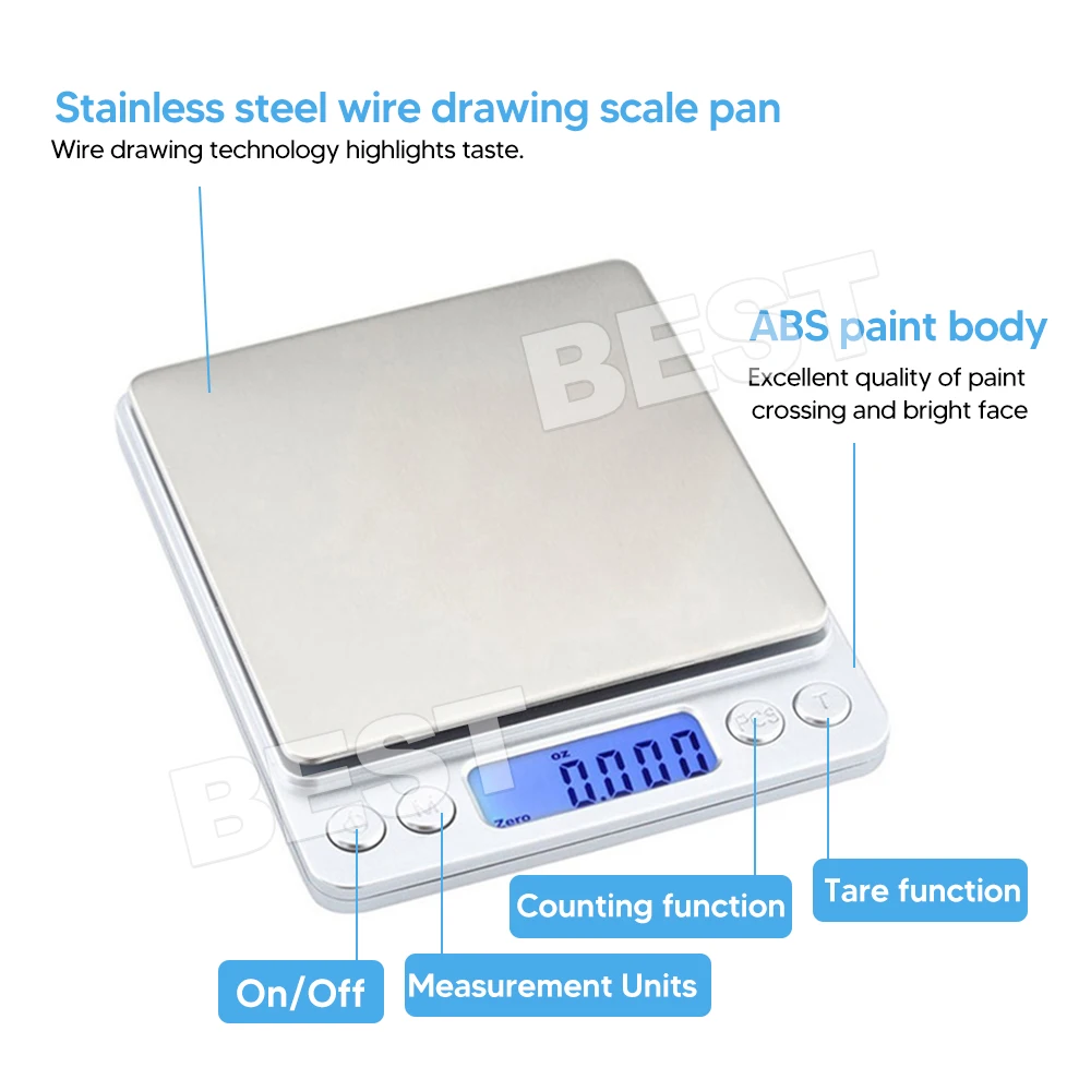 0.01G-500G Mini Electronic Digital Pocket Gold Jewellery Weighing Kitchen Scales