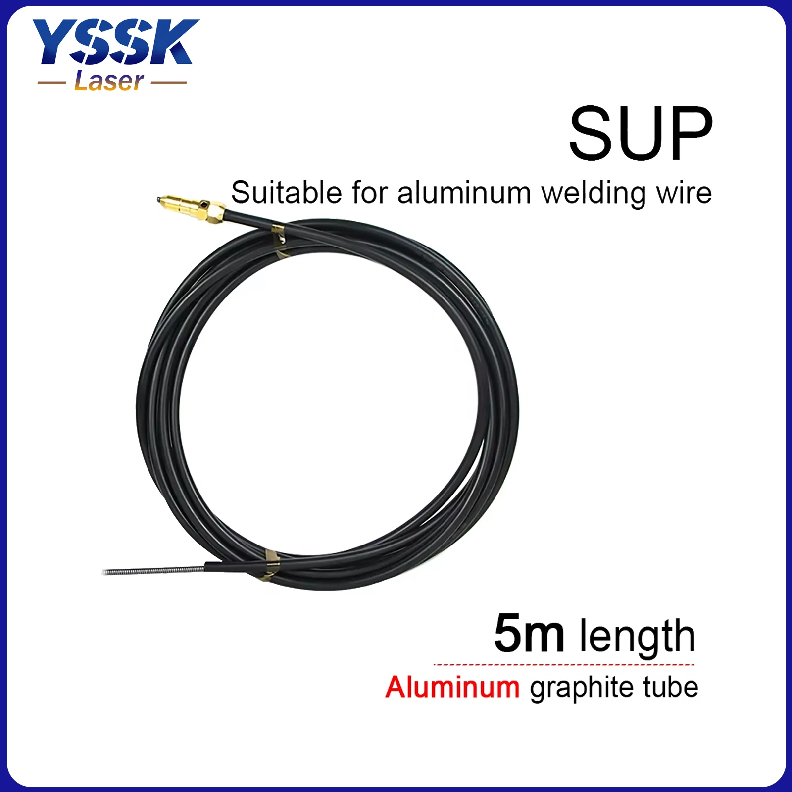 SUP Wire Feeding Tube Guide 5m Aluminum Welder Wire Graphite Hose Welding Machine Automatic Wire Feed Machine Accessories