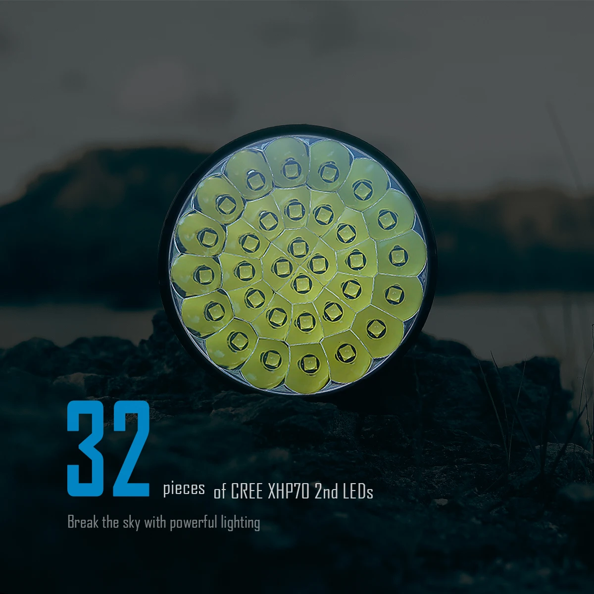 IMALENT MS32 Brightest Flashlight 200,000 Lumens, Cree XHP70.2 LEDs Tactical Flashlights High Lumens with 8 Modes Recharg