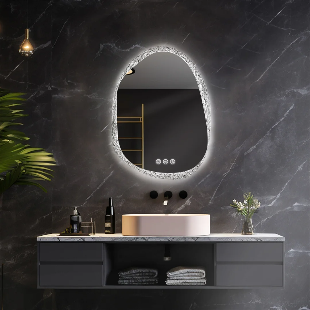 LUVODI Frameless LED Bathroom Mirror with Touch Sensors Wall Mounted Backlit Vanity Mirror IP44