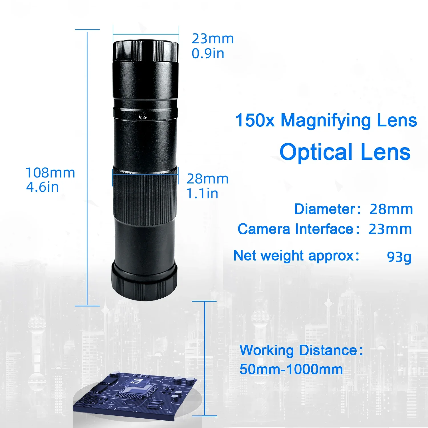 YIZHAN Electronic Microscope For Soldering 48MP/13MP HDMI TYPE-C VGA Video Industrial Inspection Microscope Camera 150X Lens