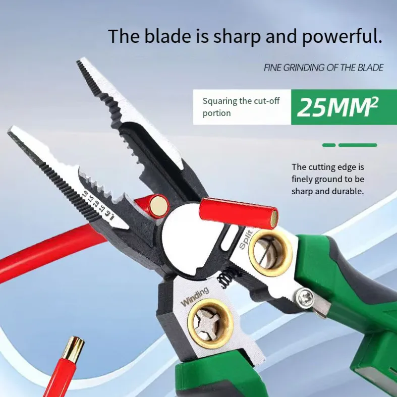 8 In 1 Wire Stripper with Voltage Tester Multi-Function Electrician Pliers Tools