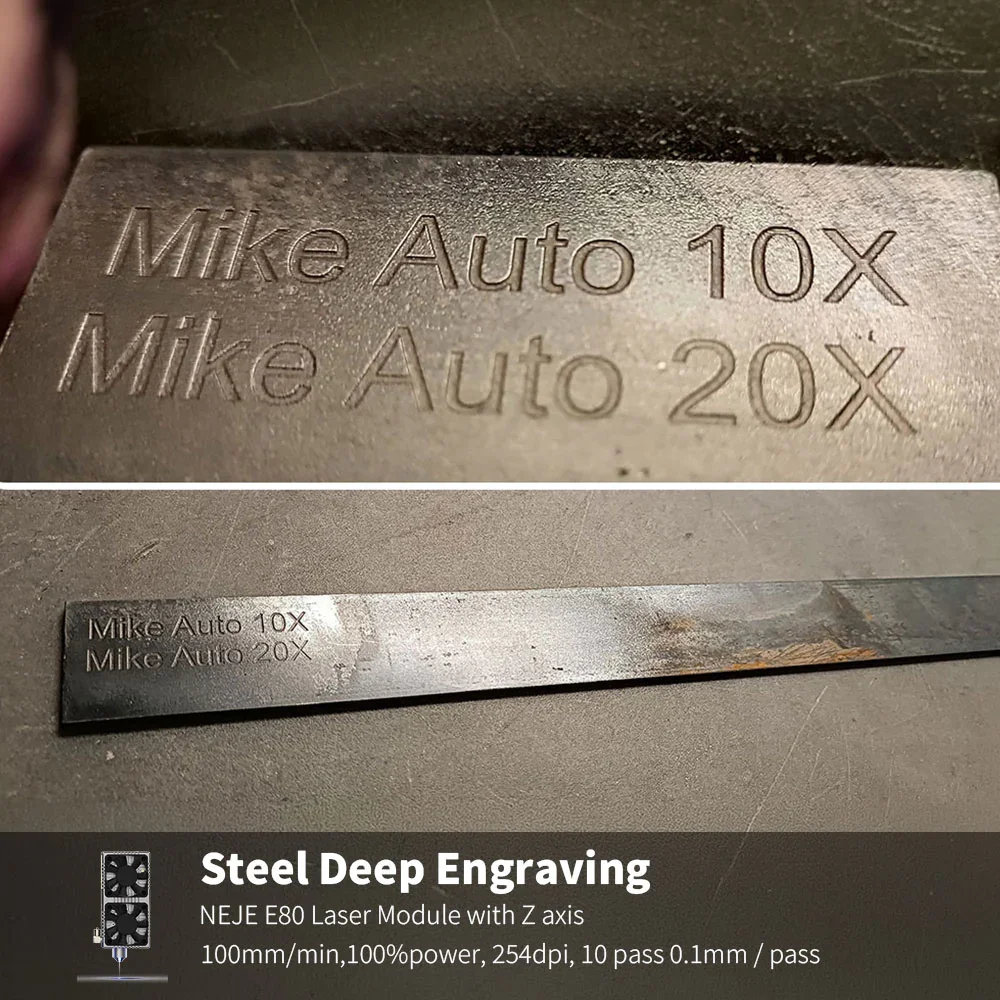 NEJE Max 4 V2 24W : Hybrid Laser Engraving and Cutting Machine with E80 Laser Module - 700x460mm Engraving Area - 1200mm/s Engraving Speed - Suitable for Stainless Steel/Wood/Leather/Painted Metal/Fabric