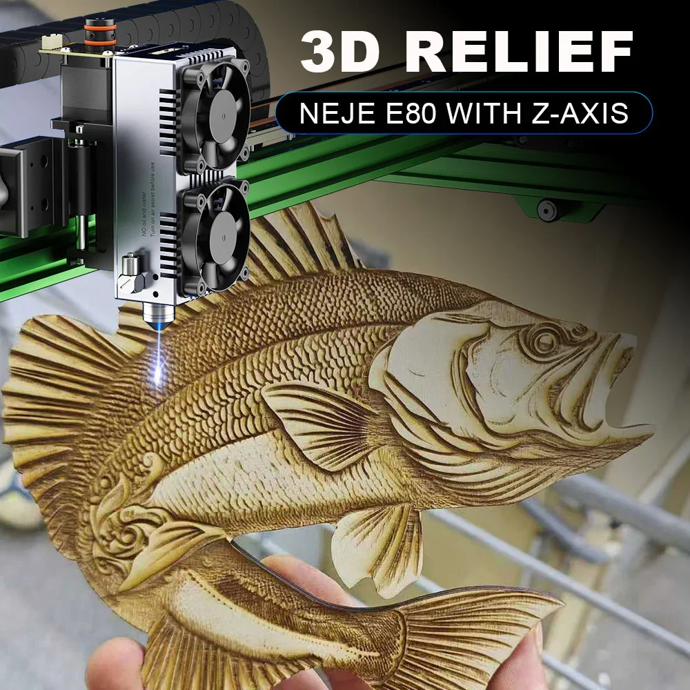 NEJE Max 4 V2 24W : Hybrid Laser Engraving and Cutting Machine with E80 Laser Module - 700x460mm Engraving Area - 1200mm/s Engraving Speed - Suitable for Stainless Steel/Wood/Leather/Painted Metal/Fabric