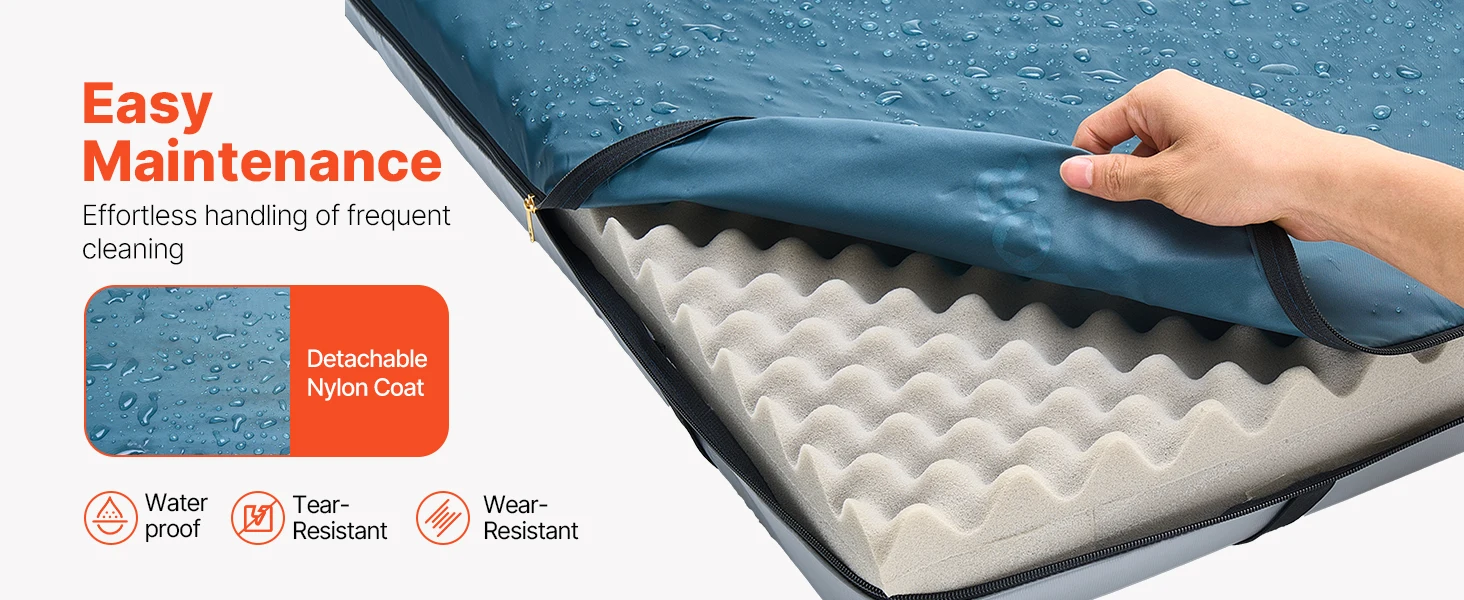 SucceBuy Hospital Bed Mattress 300 lbs Load Long Term Care Pressure Redistribution Dual Layer Foam Mattress for Nursing Homes