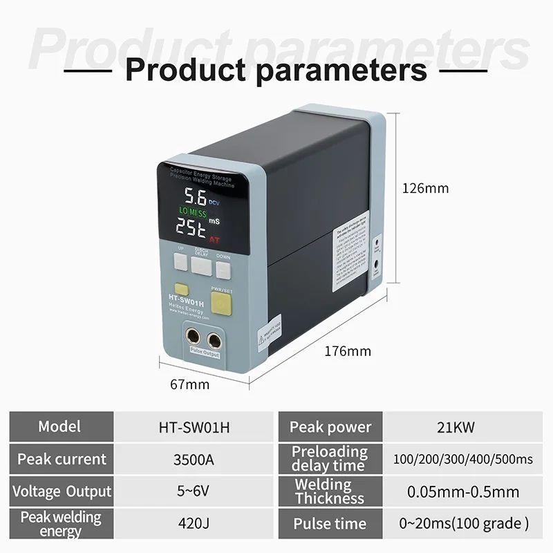 Heltec 21KW Battery Spot Welder High Power Handheld Spot Welding Machine Portable 3500A Adjustable Welders for 18650 Battery