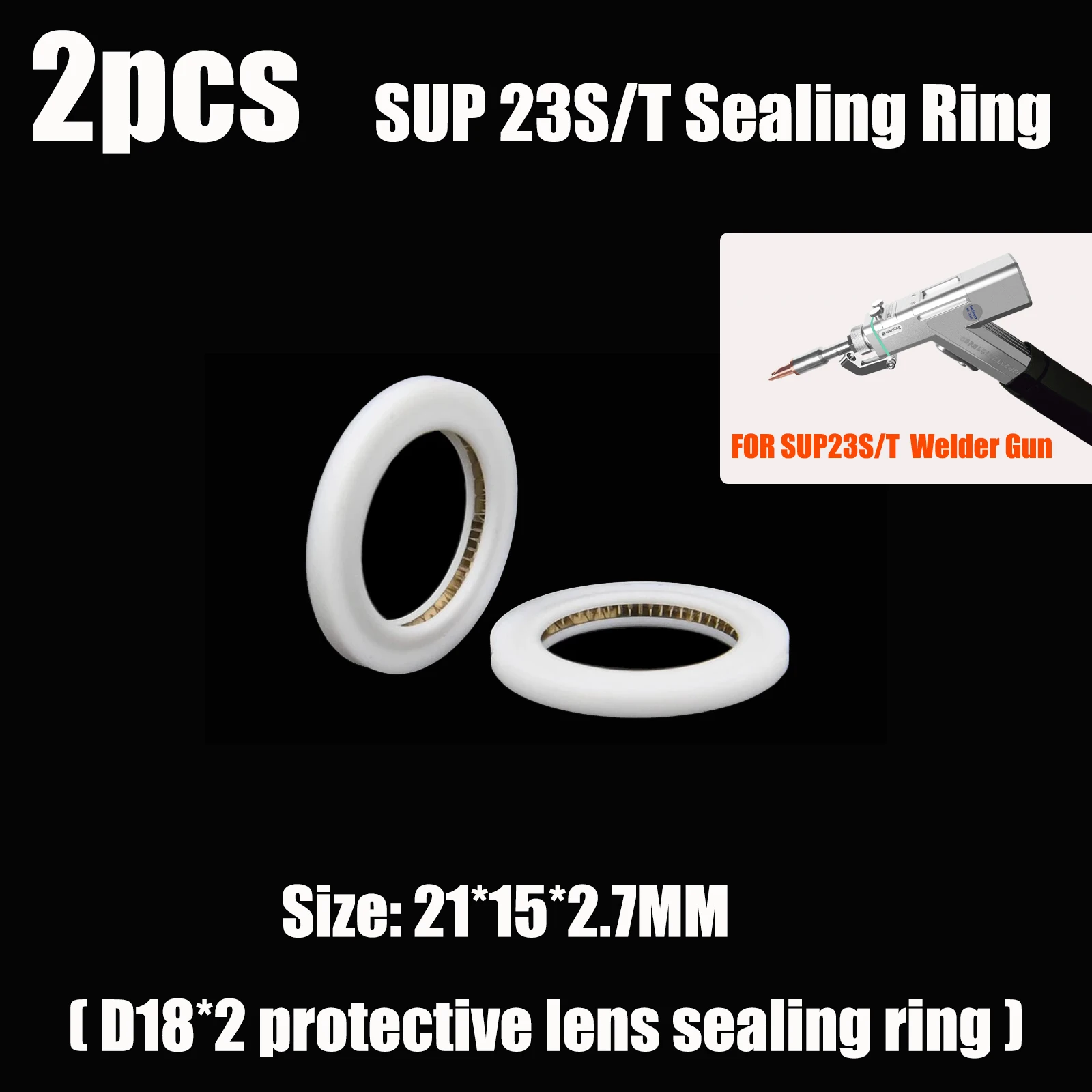 D18*2 Protective Sealing Ring Laser Protective Windows for Fiber Laser Welding Head 21x15x2.7MM Sealing Ring for SUP23 SUP