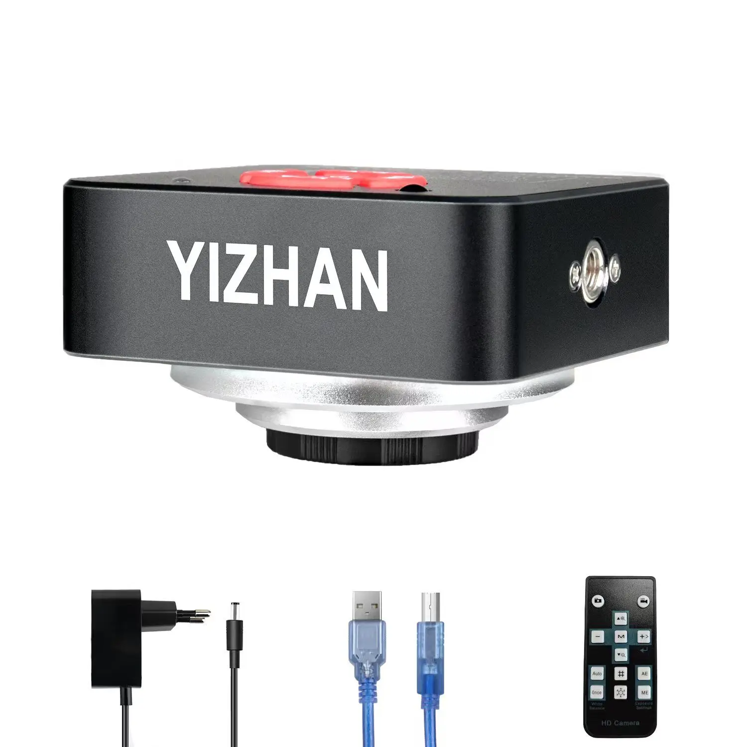 YIZHAN Desktop Industrial Digital Microscope 4K 60MP/48MP/13MP HDMI VGA USB Camera HD Electronic Magnifier Clamp type bracket