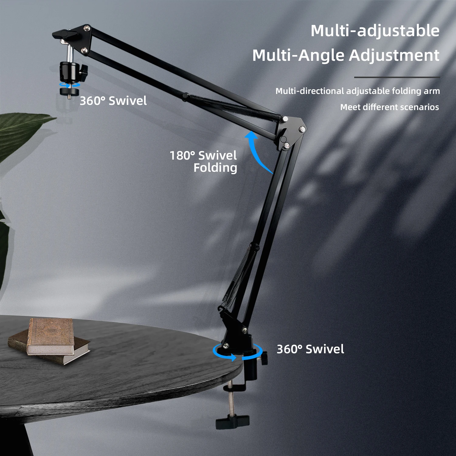 YIZHAN Desktop Industrial Digital Microscope 4K 60MP/48MP/13MP HDMI VGA USB Camera HD Electronic Magnifier Clamp type bracket