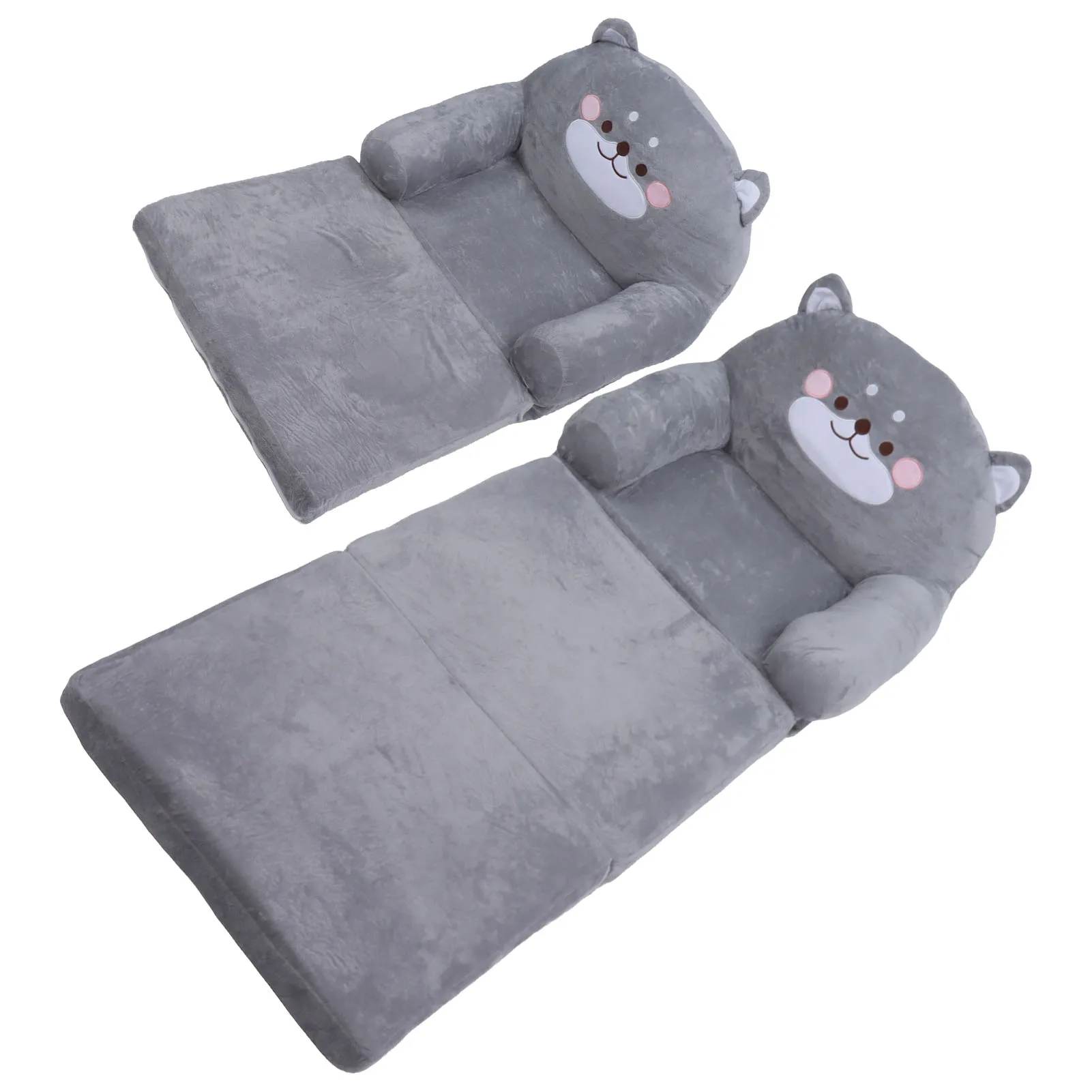 Kids Sofa Foldable Design Soft Breathable Wide Handle Toddler Chair Cartoon Easy To Clean for Sleeping