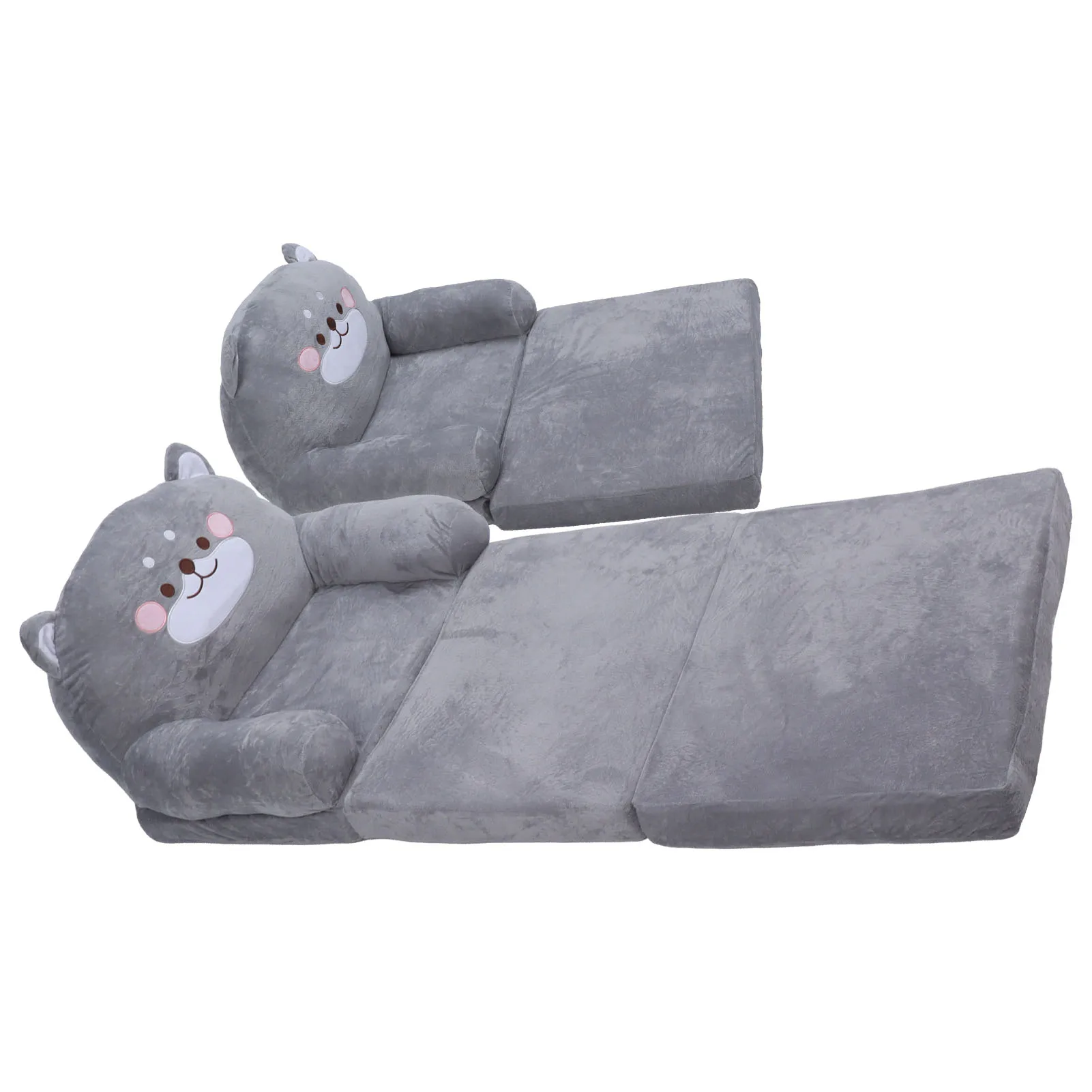 Kids Sofa Foldable Design Soft Breathable Wide Handle Toddler Chair Cartoon Easy To Clean for Sleeping